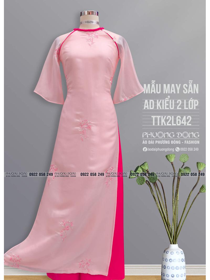 Áo Dài Phom Trẻ 2 Lớp 4 Tà TTK2L642